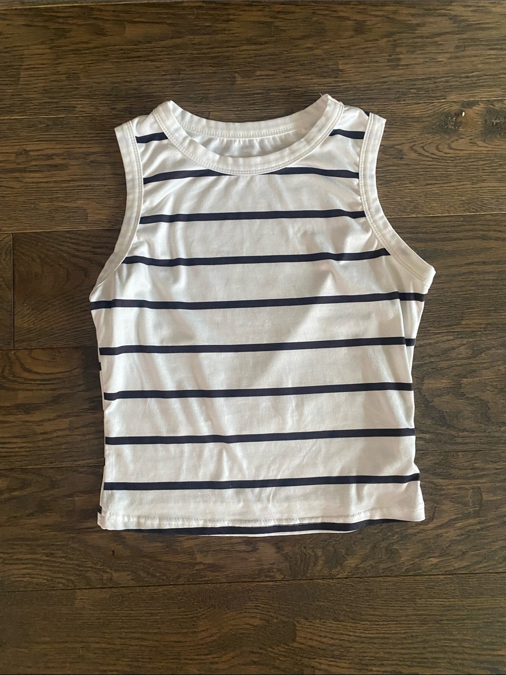 🖤4/$10 SHEIN White Tank Top with Black Stripes